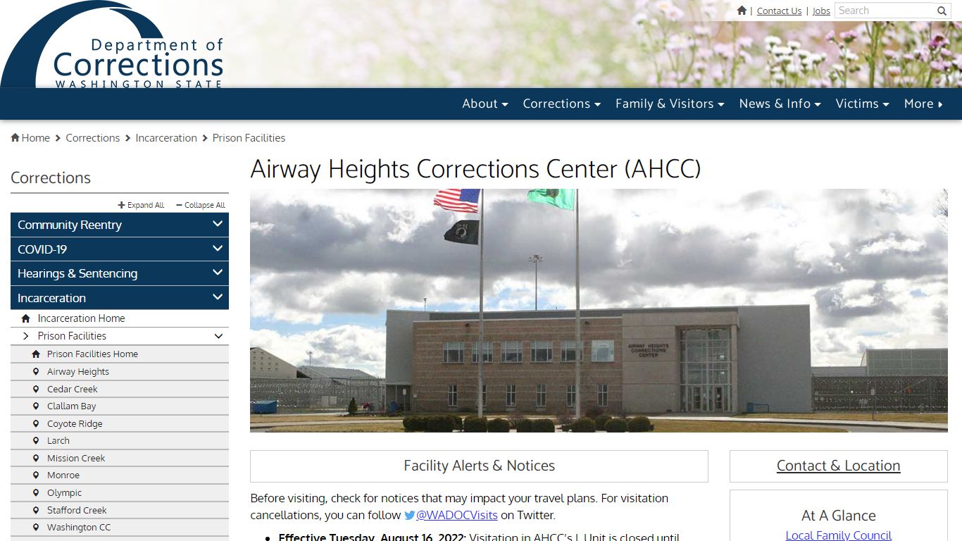 Airway Heights Corrections Center (AHCC) | Washington State Department ...